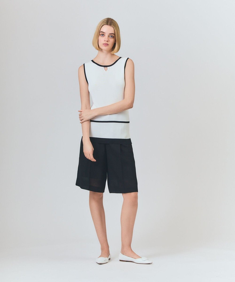 GRACE CONTINENTAL リネンライクシアーパンツ 