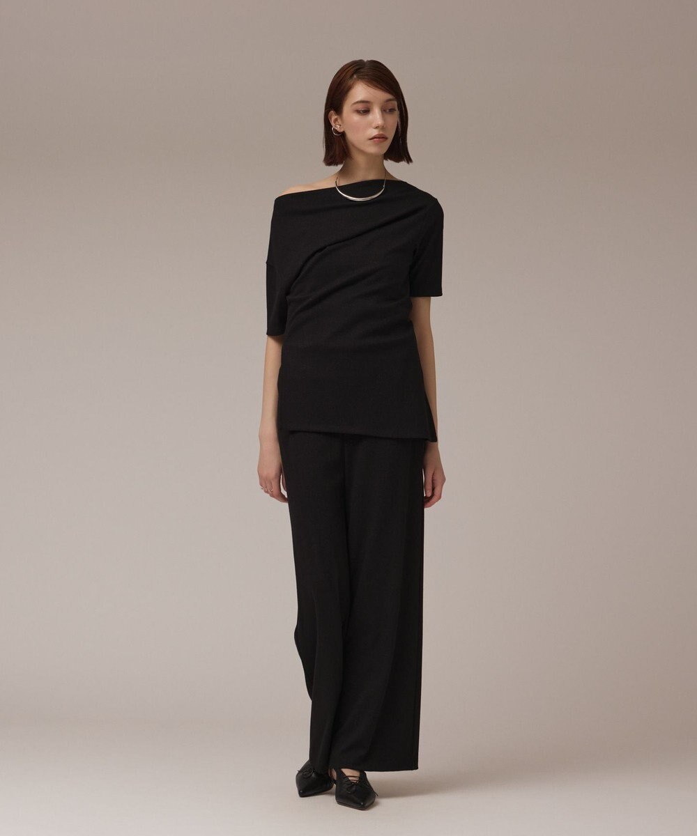 GRACE CONTINENTAL ラメリブジャージトップ 