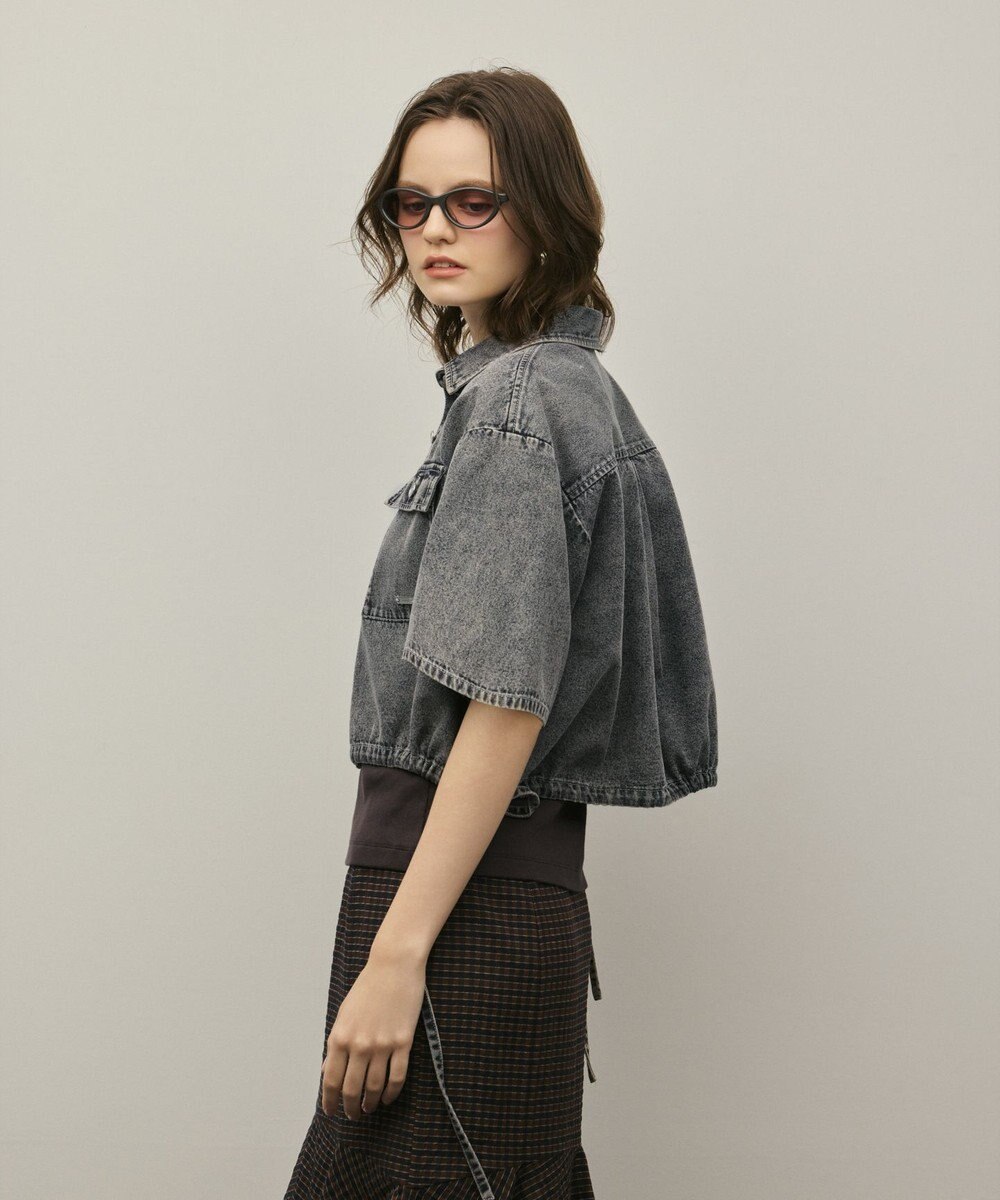 GRACE CONTINENTAL ハーフスリーブデニムシャツ 