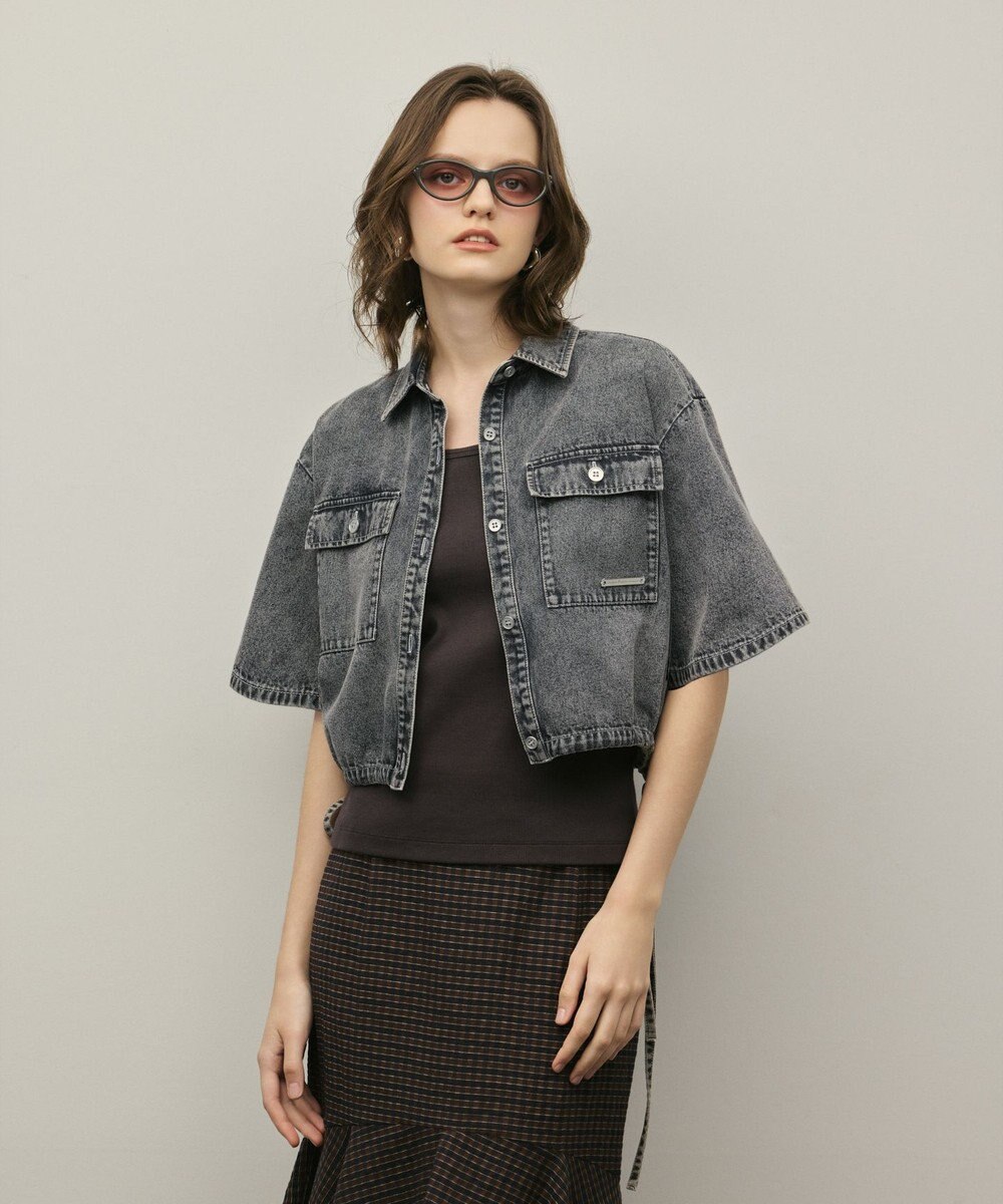 GRACE CONTINENTAL ハーフスリーブデニムシャツ 