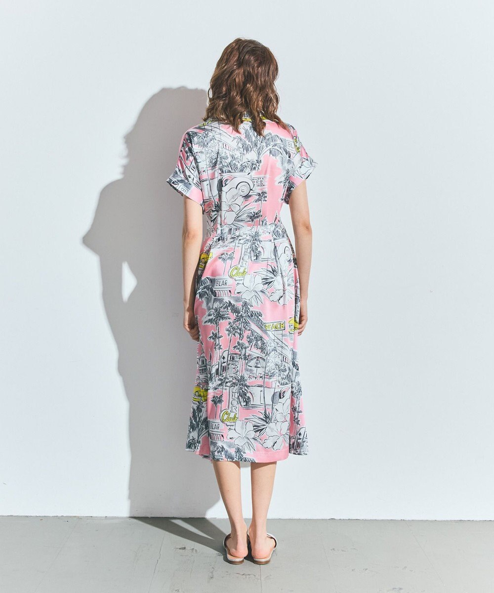 GRACE CONTINENTAL リゾートプリントツイルドレス 