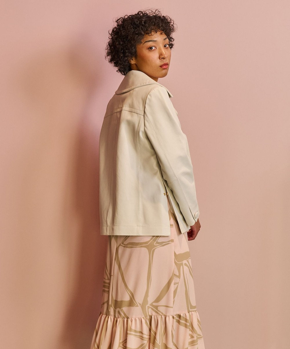 GRACE CONTINENTAL ラムレザーPコート