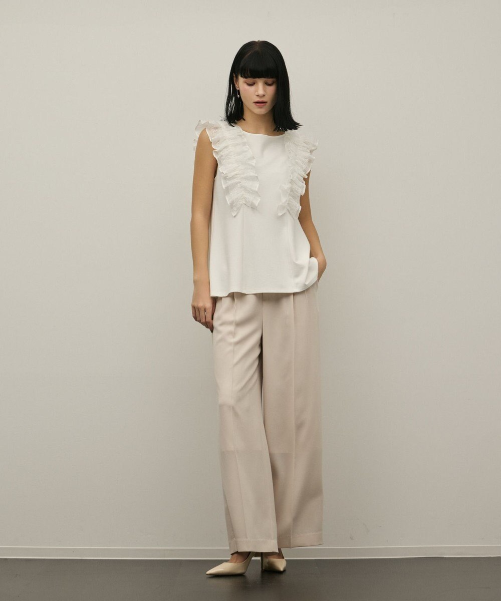 GRACE CONTINENTAL フリル切替カットトップ 
