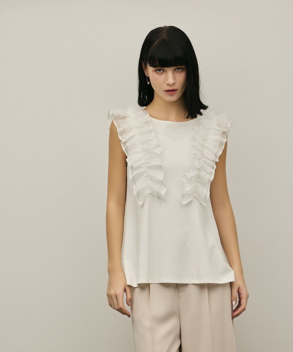 GRACE CONTINENTAL フリル切替カットトップ 