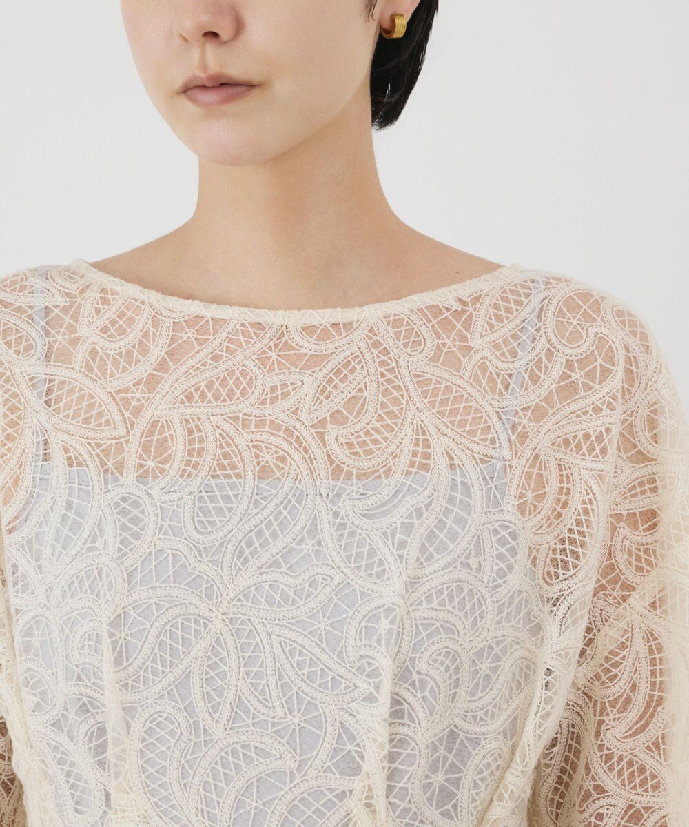 GRACE CONTINENTAL ペイズリーフラワー刺繍ワンピース 