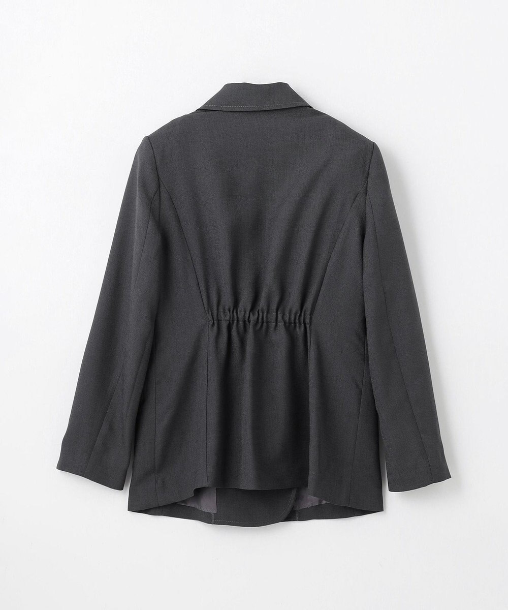 GRACE CONTINENTAL 麻調バックギャザージャケット