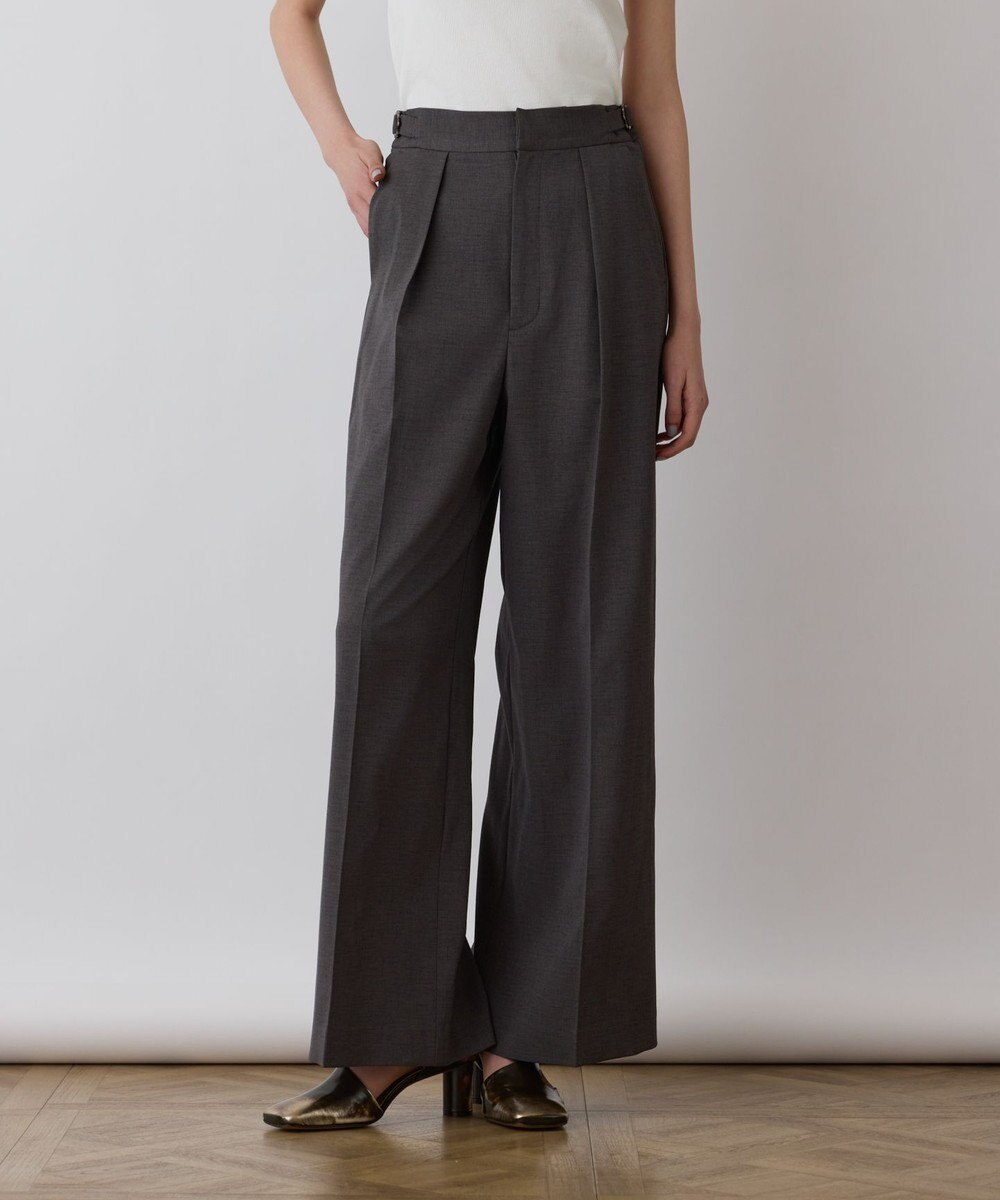 GRACE CONTINENTAL スラブストレッチタックパンツ 