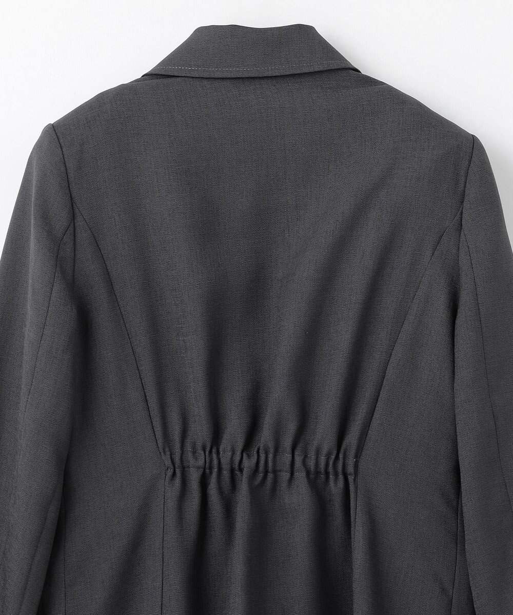 GRACE CONTINENTAL 麻調バックギャザージャケット 