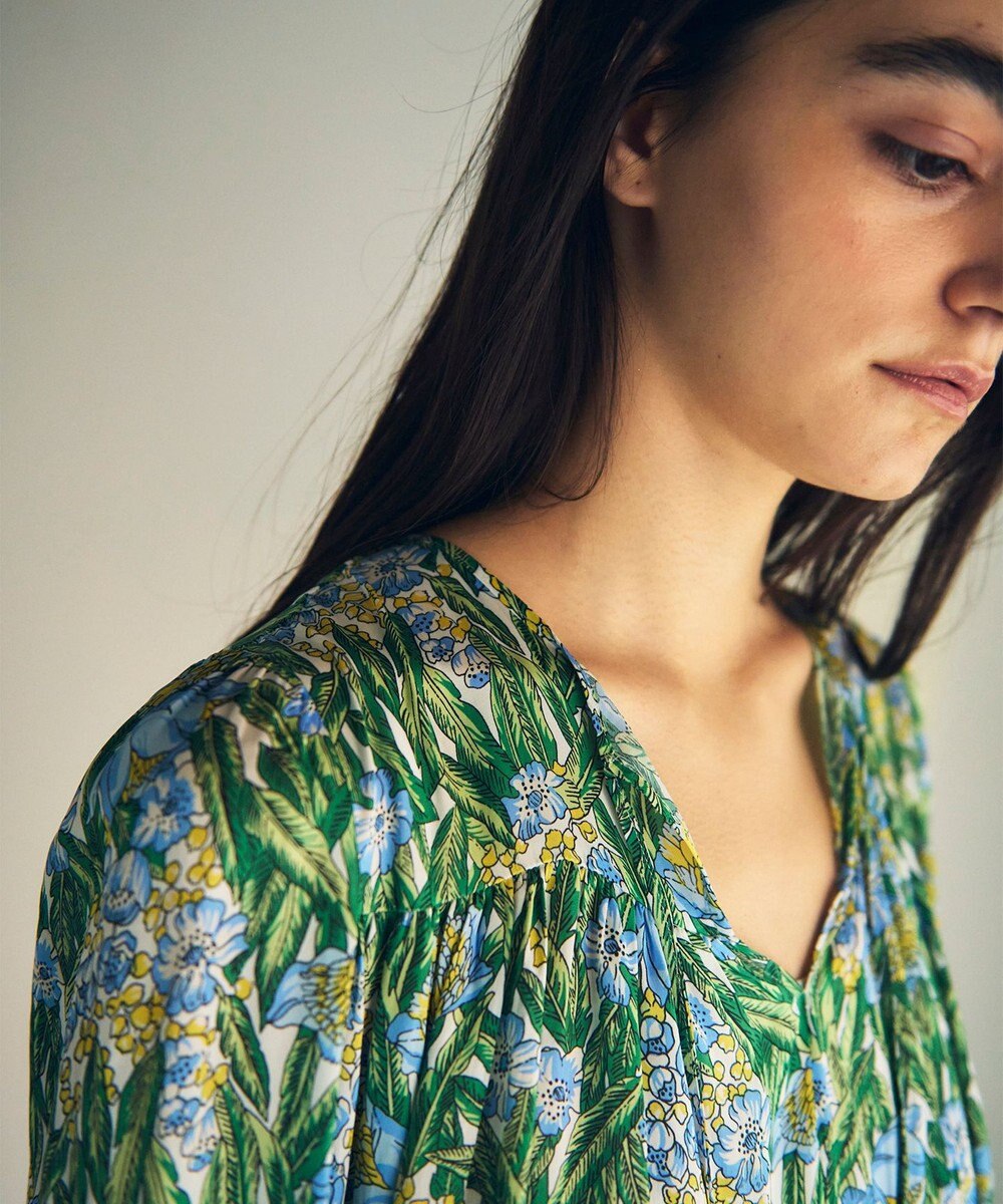 GRACE CONTINENTAL フラワープリントティアードミニワンピース 