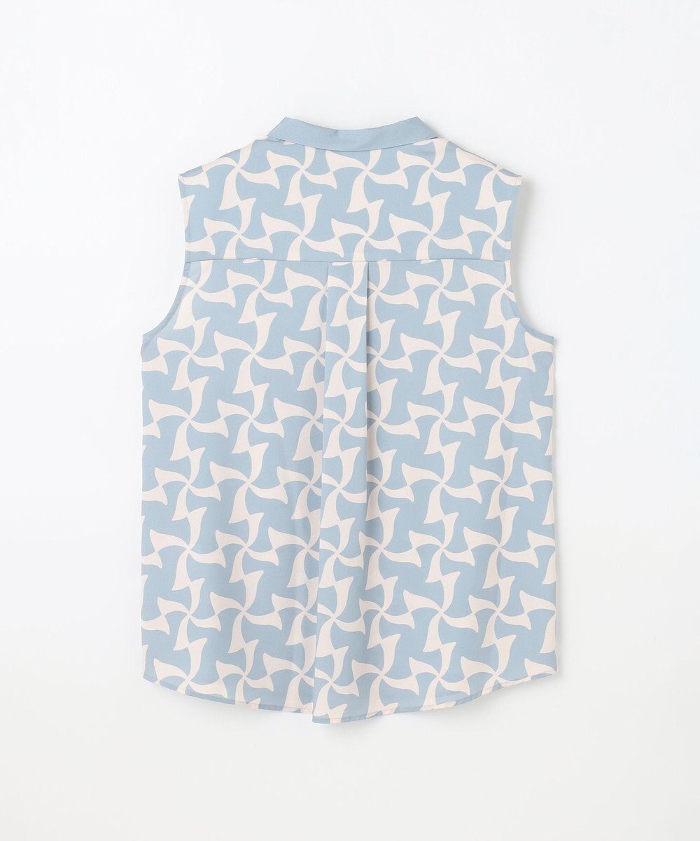 GRACE CONTINENTAL リボンプリントノースリーブトップ 