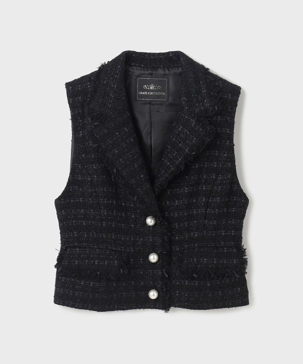 GRACE CONTINENTAL ツイードベスト 