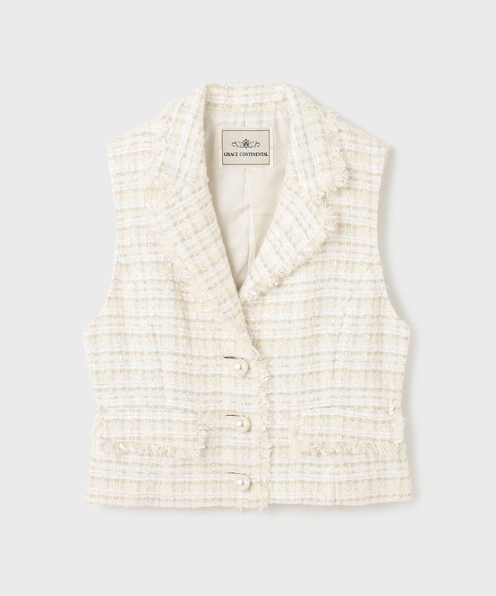 GRACE CONTINENTAL ツイードベスト 