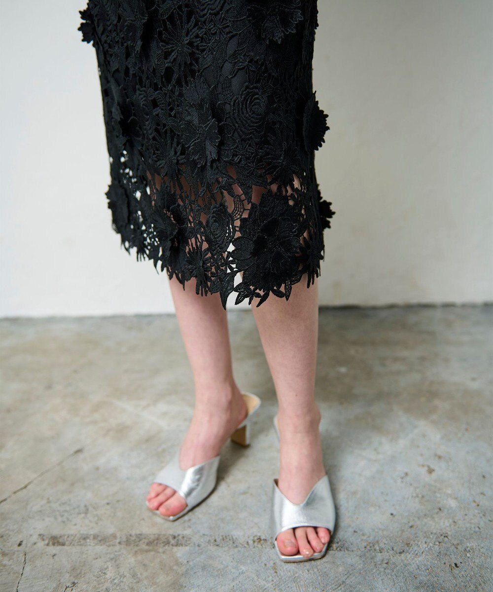 GRACE CONTINENTAL ケミカルフラワーレースワンピース 