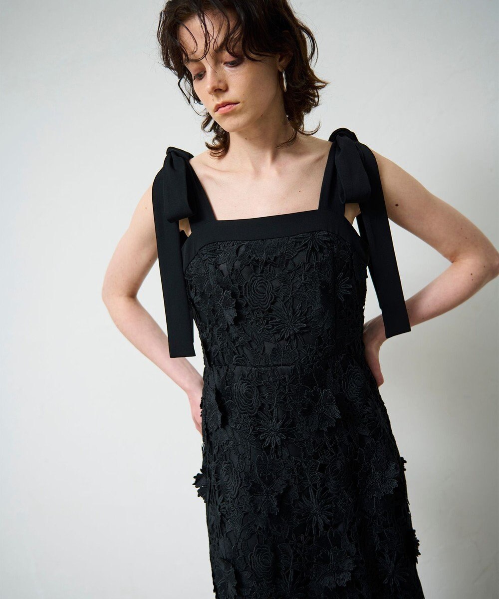 GRACE CONTINENTAL ケミカルフラワーレースワンピース