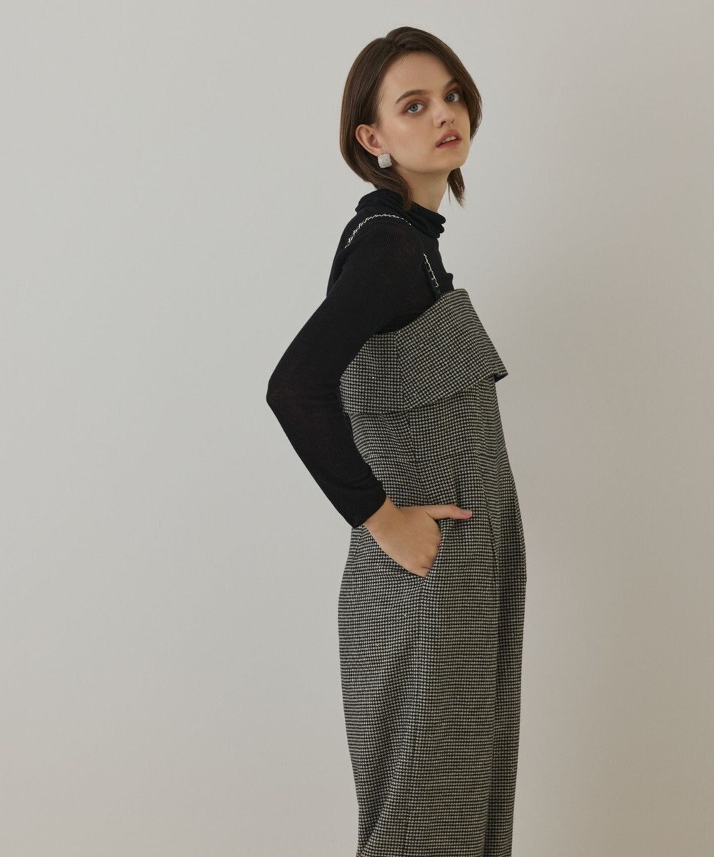 GRACE CONTINENTAL チドリツイードサロペット 