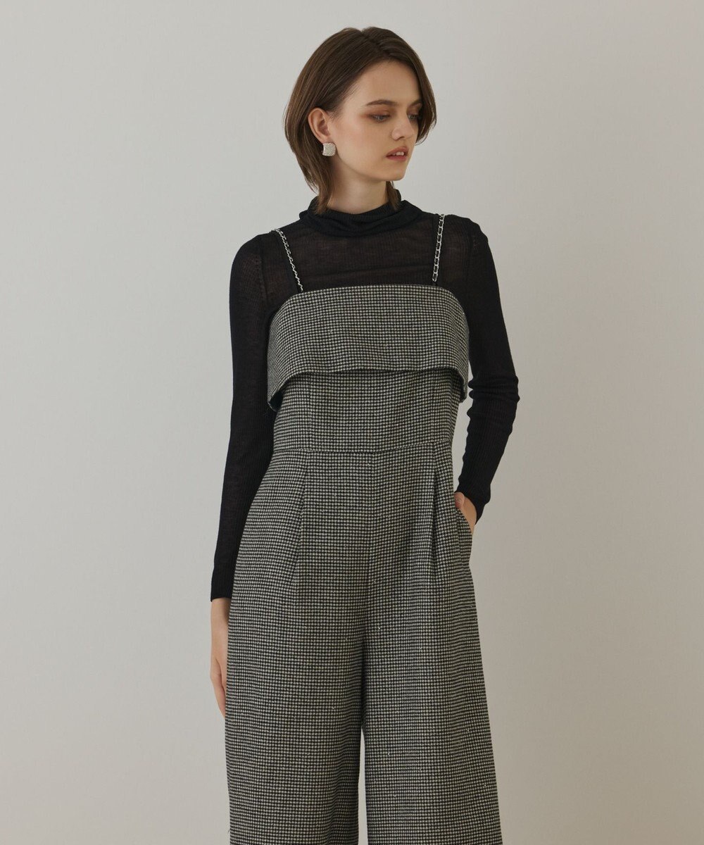 GRACE CONTINENTAL チドリツイードサロペット 