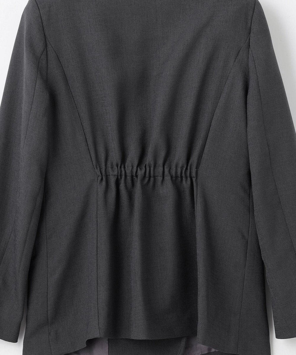 GRACE CONTINENTAL 麻調バックギャザージャケット 