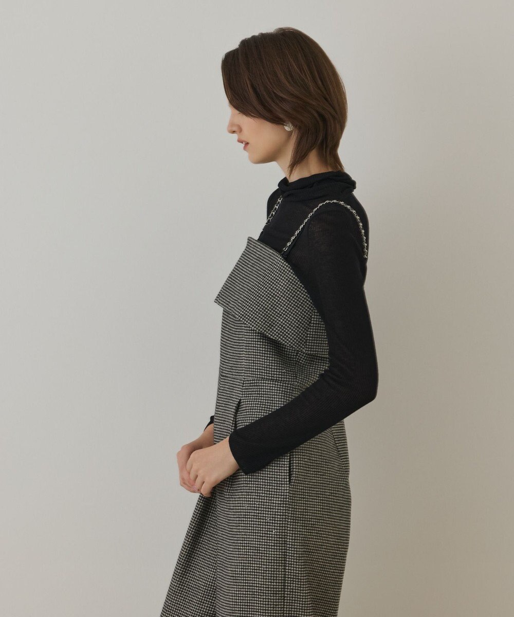 GRACE CONTINENTAL チドリツイードサロペット 