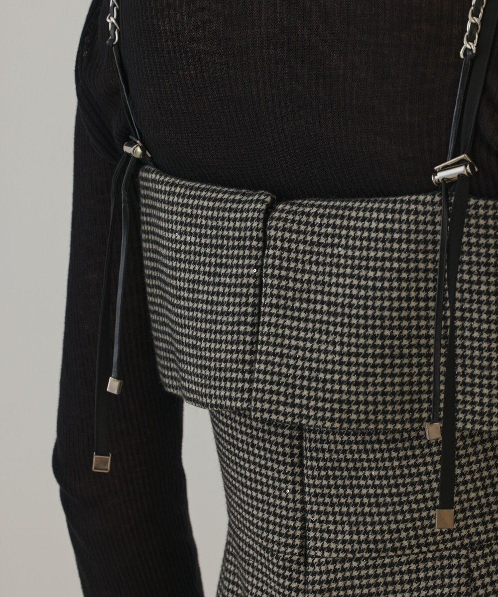 GRACE CONTINENTAL チドリツイードサロペット 