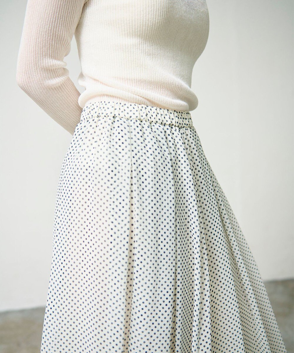 GRACE CONTINENTAL ドットBOXタックスカート 