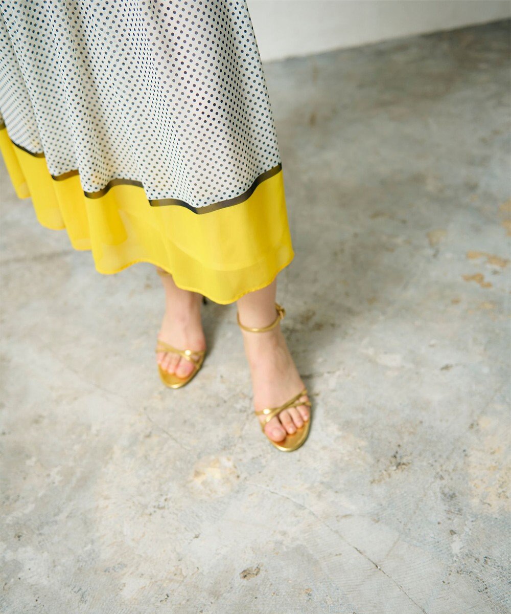 GRACE CONTINENTAL ドットBOXタックスカート 