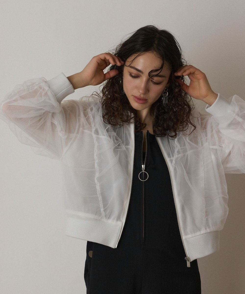 GRACE CONTINENTAL チュールギャザーブルゾン 