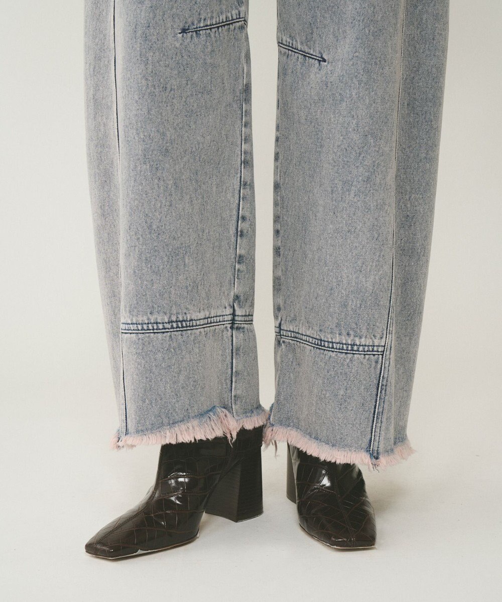 GRACE CONTINENTAL ライン切替デニムパンツ 