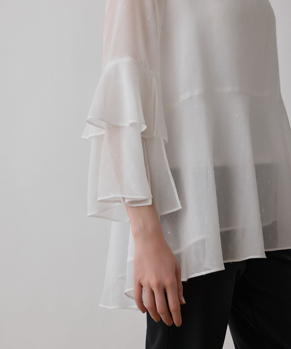 GRACE CONTINENTAL フィルムジャガードフリルトップ 