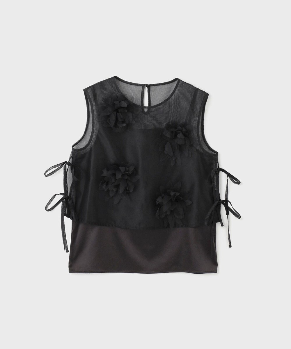 GRACE CONTINENTAL メッシュフラワートップ 