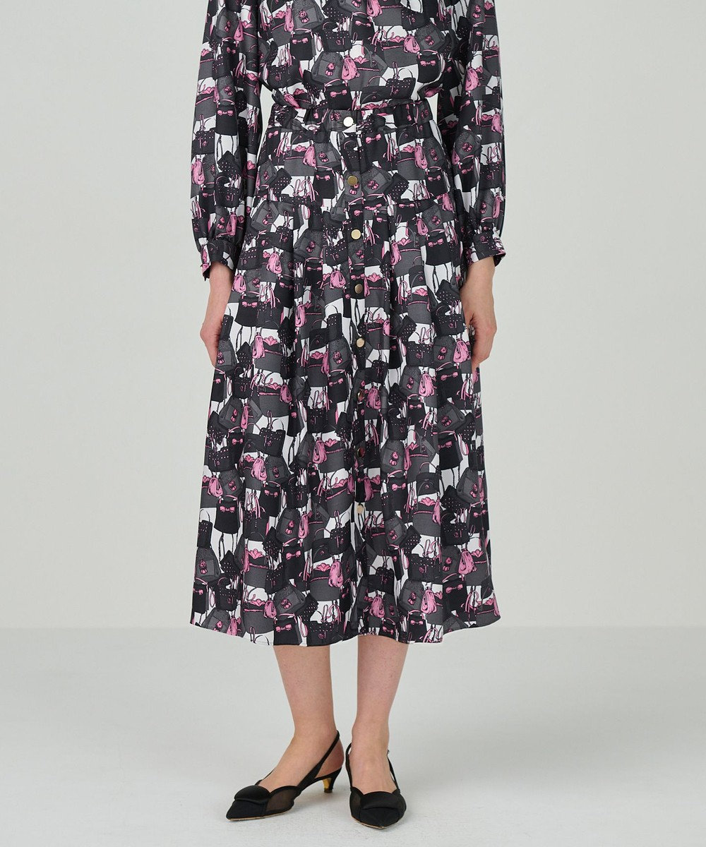 GRACE CONTINENTAL バッグモチーフプリーツスカート