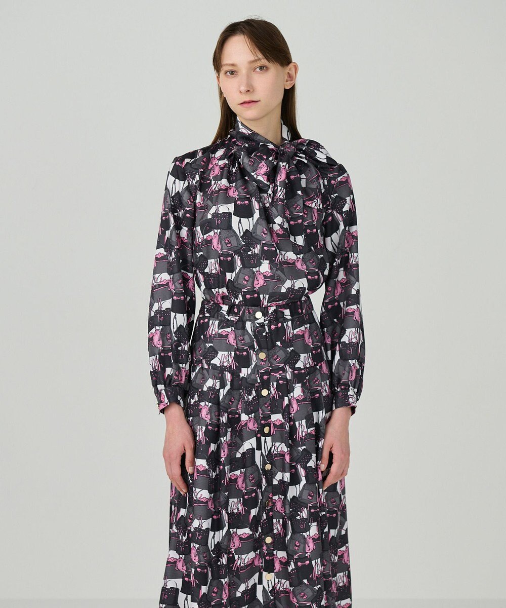 GRACE CONTINENTAL バッグモチーフボウブラウス