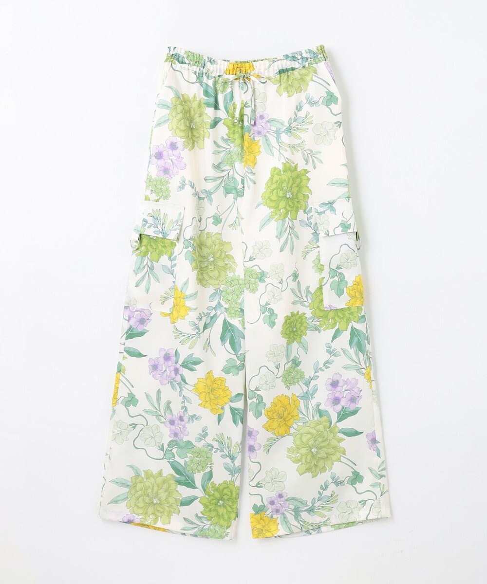 GRACE CONTINENTAL フラワープリントワークパンツ