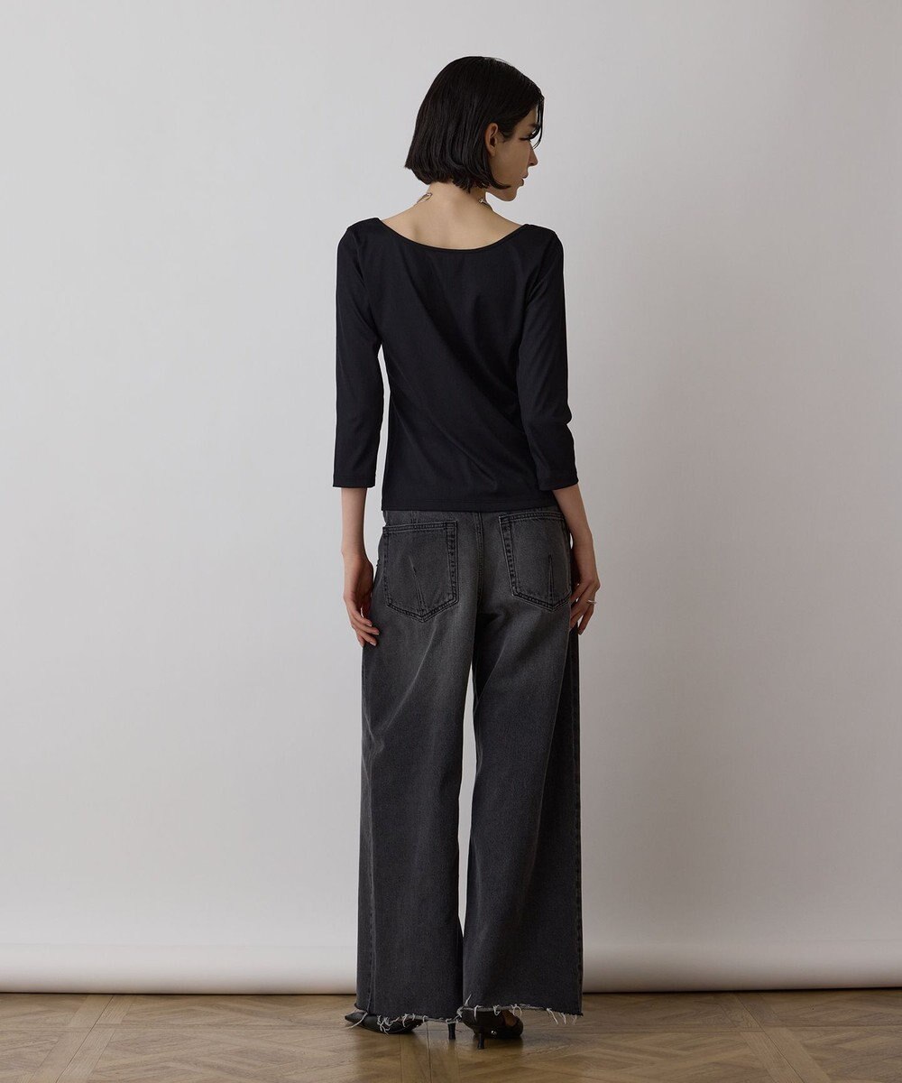 GRACE CONTINENTAL テレコボートネックトップ