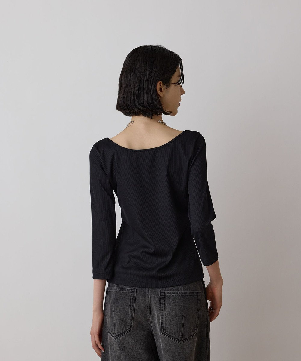 GRACE CONTINENTAL テレコボートネックトップ