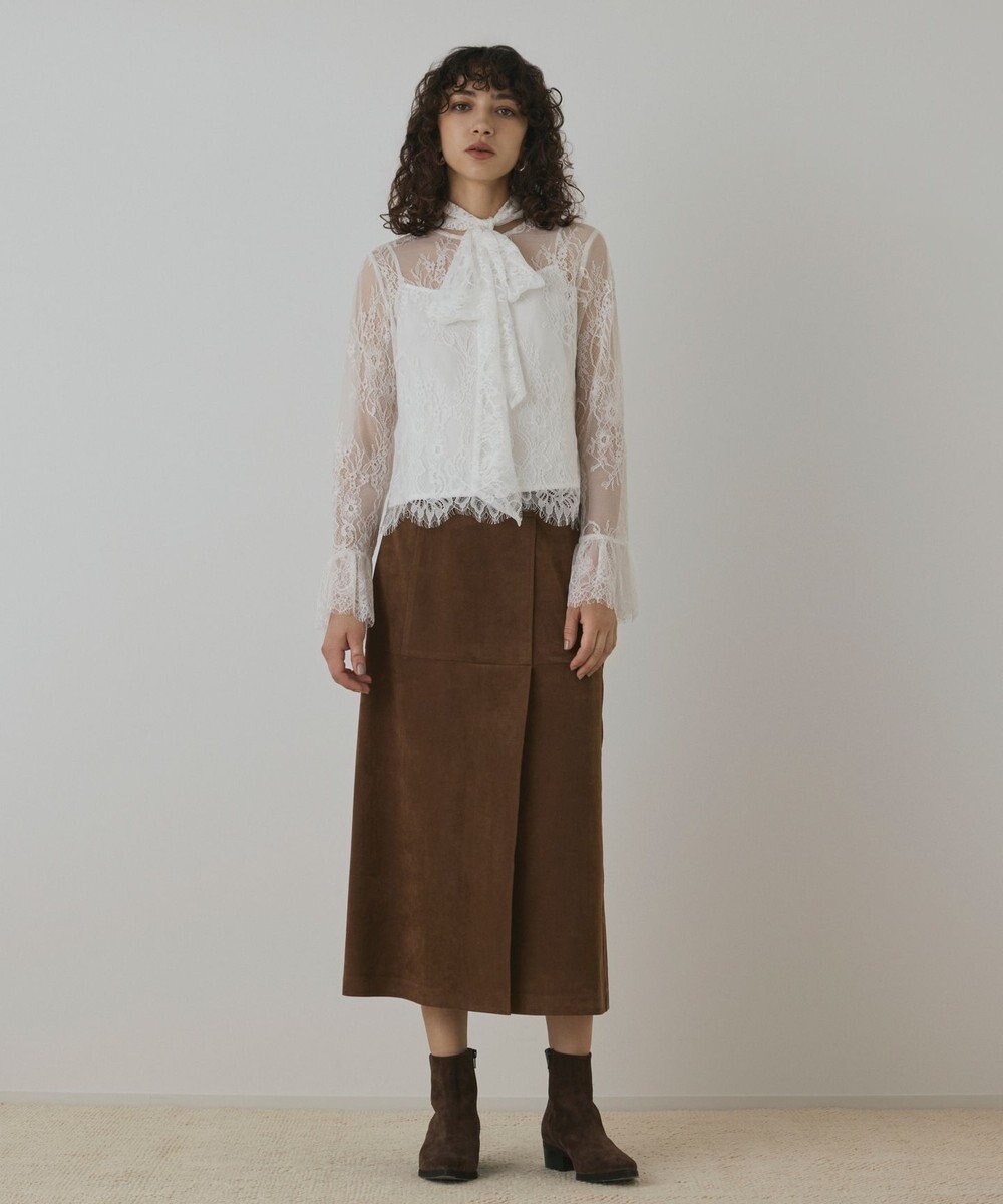 GRACE CONTINENTAL レースボウタイブラウス 