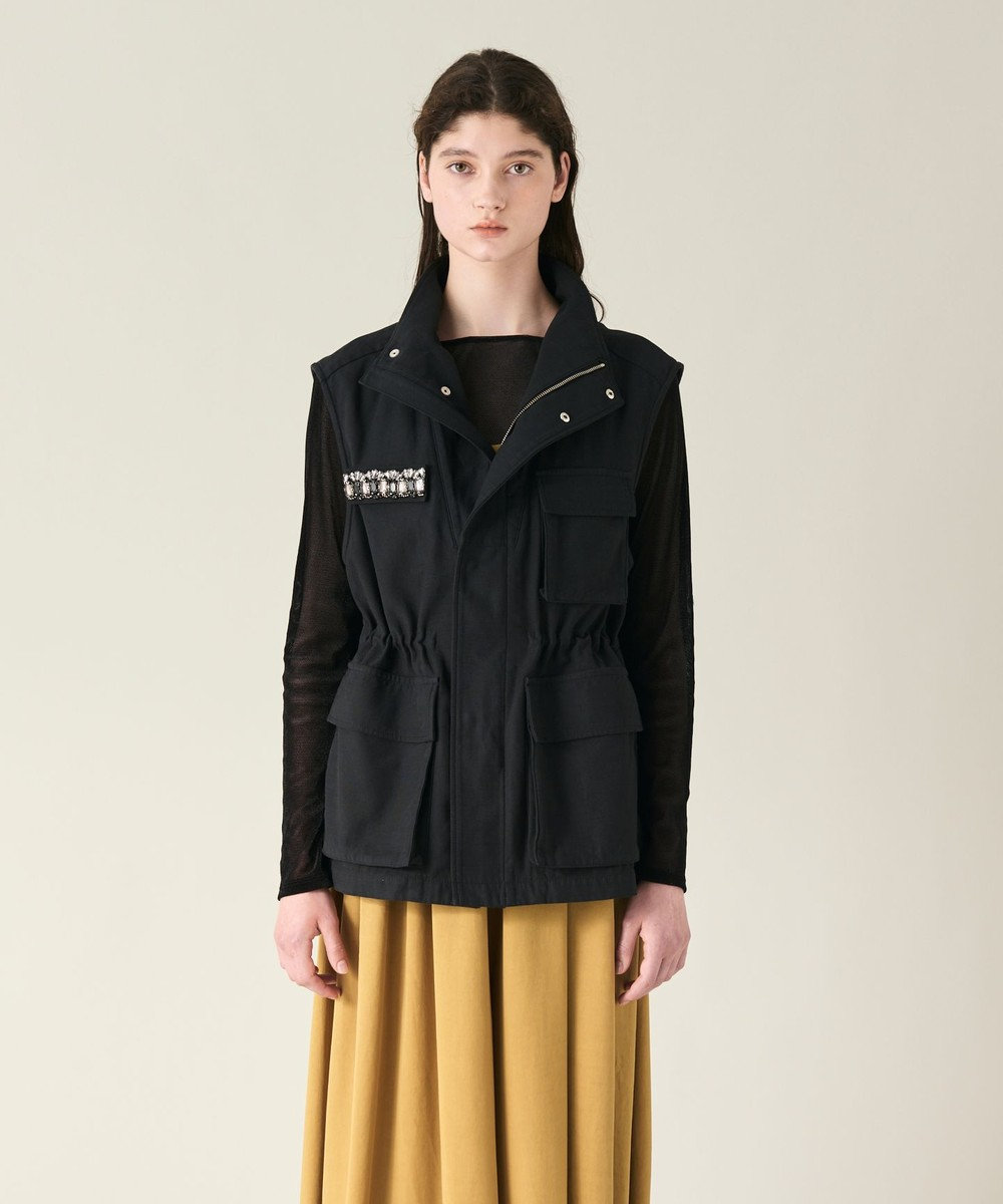 GRACE CONTINENTAL ビジューアーミーベスト