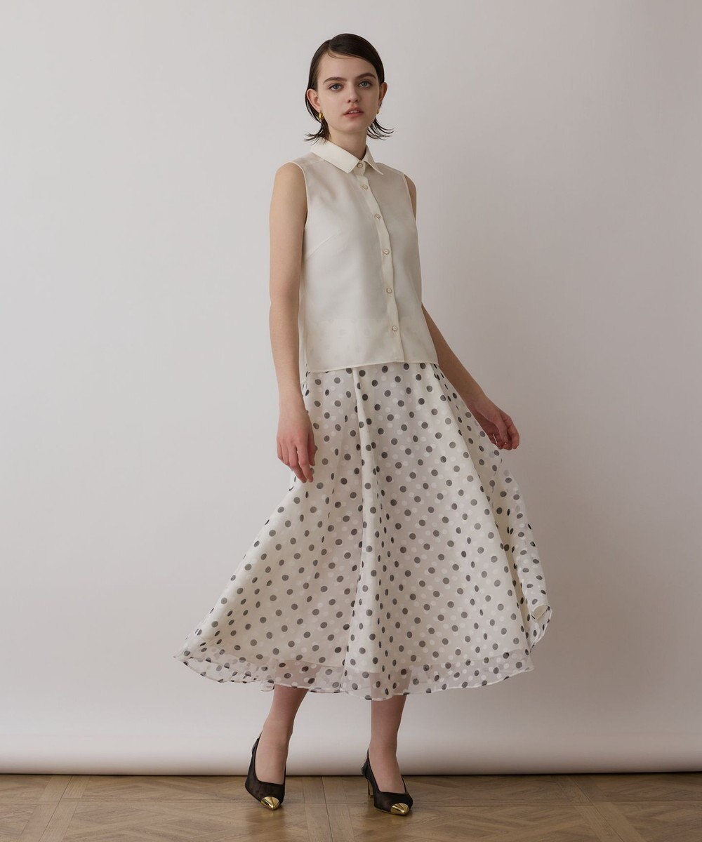 GRACE CONTINENTAL シアーメッシュノースリーブ 