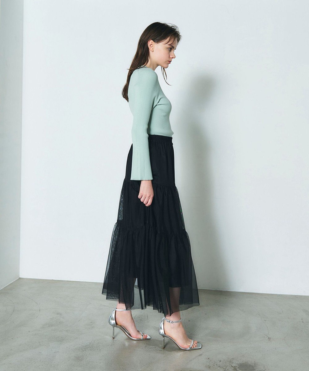 GRACE CONTINENTAL チュールティアードスカート 