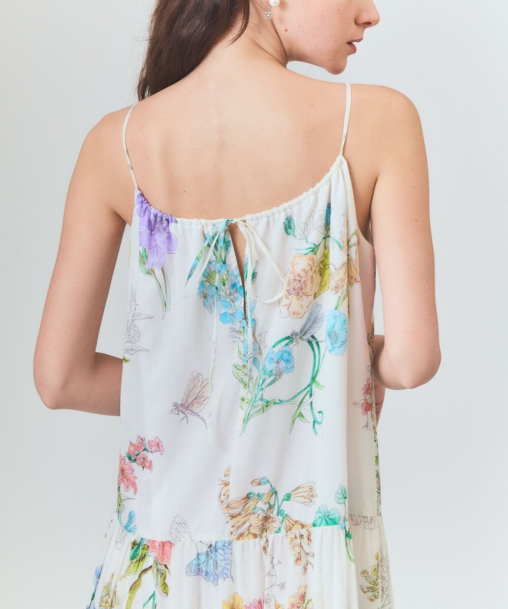 GRACE CONTINENTAL ボタニカルティアードドレス