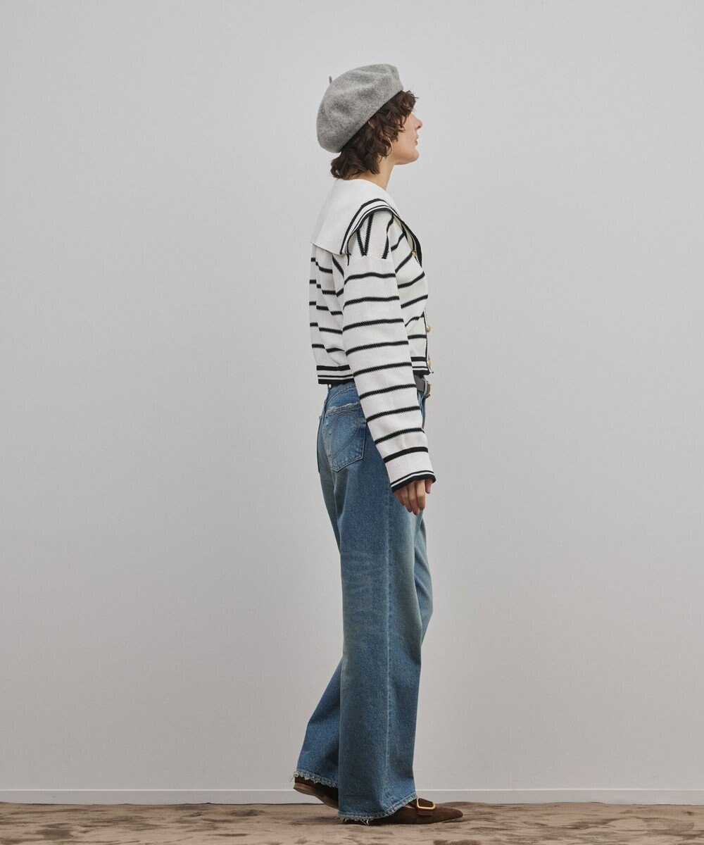 GRACE CONTINENTAL セーラーカラーニットトップ 