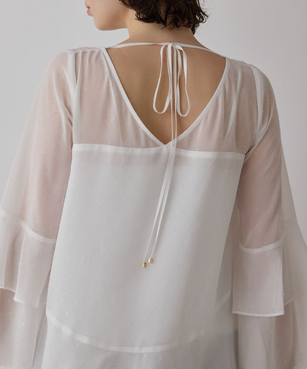 GRACE CONTINENTAL フィルムジャガードフリルトップ 