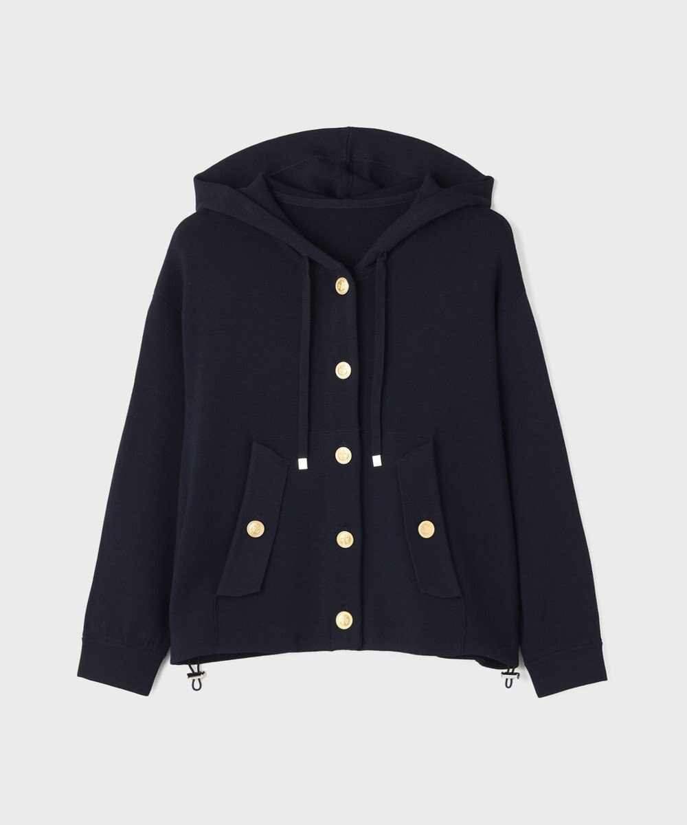 GRACE CONTINENTAL ニットフーディブルゾン 