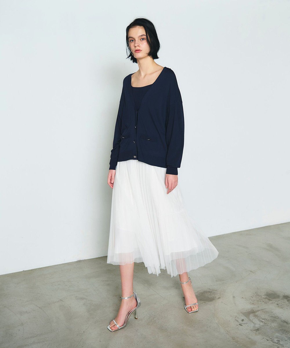 GRACE CONTINENTAL リブスクエアニットトップ