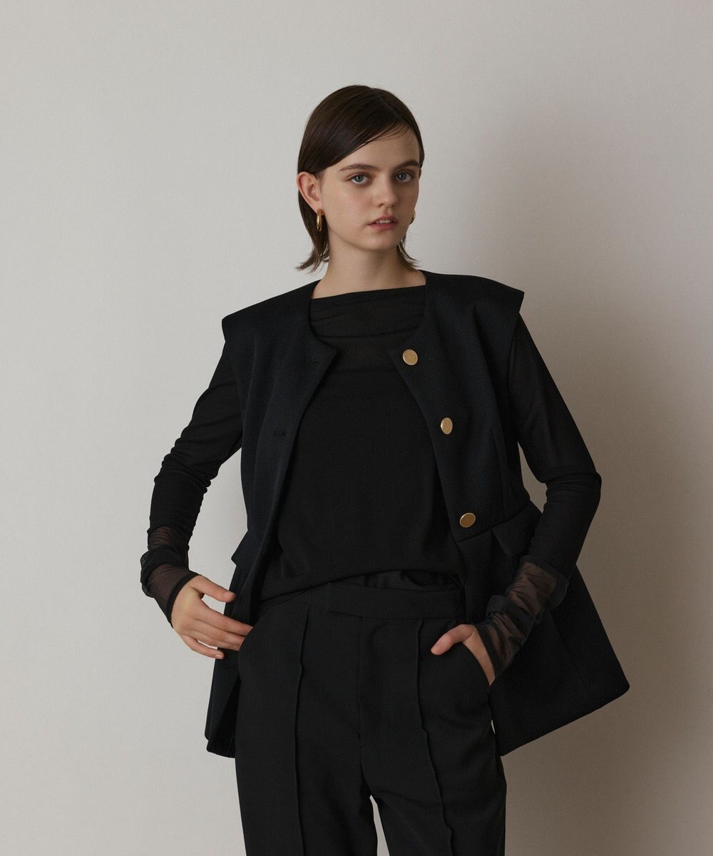 GRACE CONTINENTAL ダンボールニットジレジャケット 