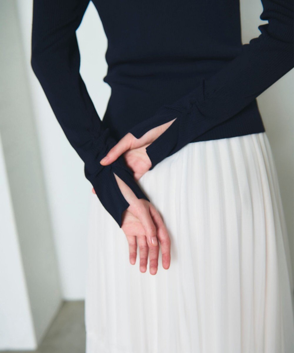 GRACE CONTINENTAL リブスクエアニットトップ