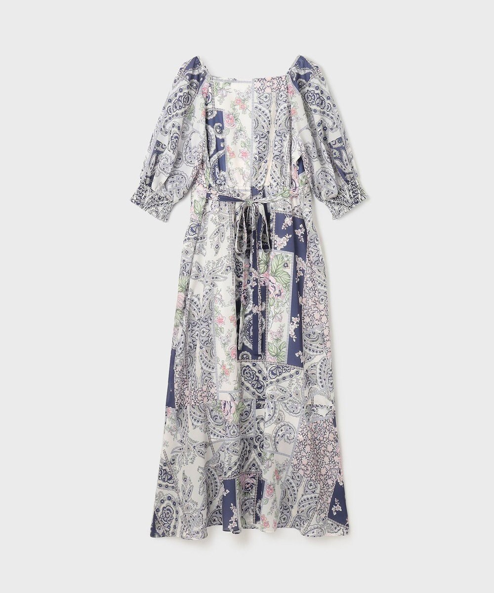 GRACE CONTINENTAL スカーフプリントドレス 