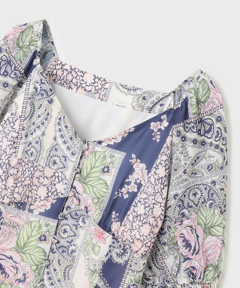 GRACE CONTINENTAL スカーフプリントドレス 