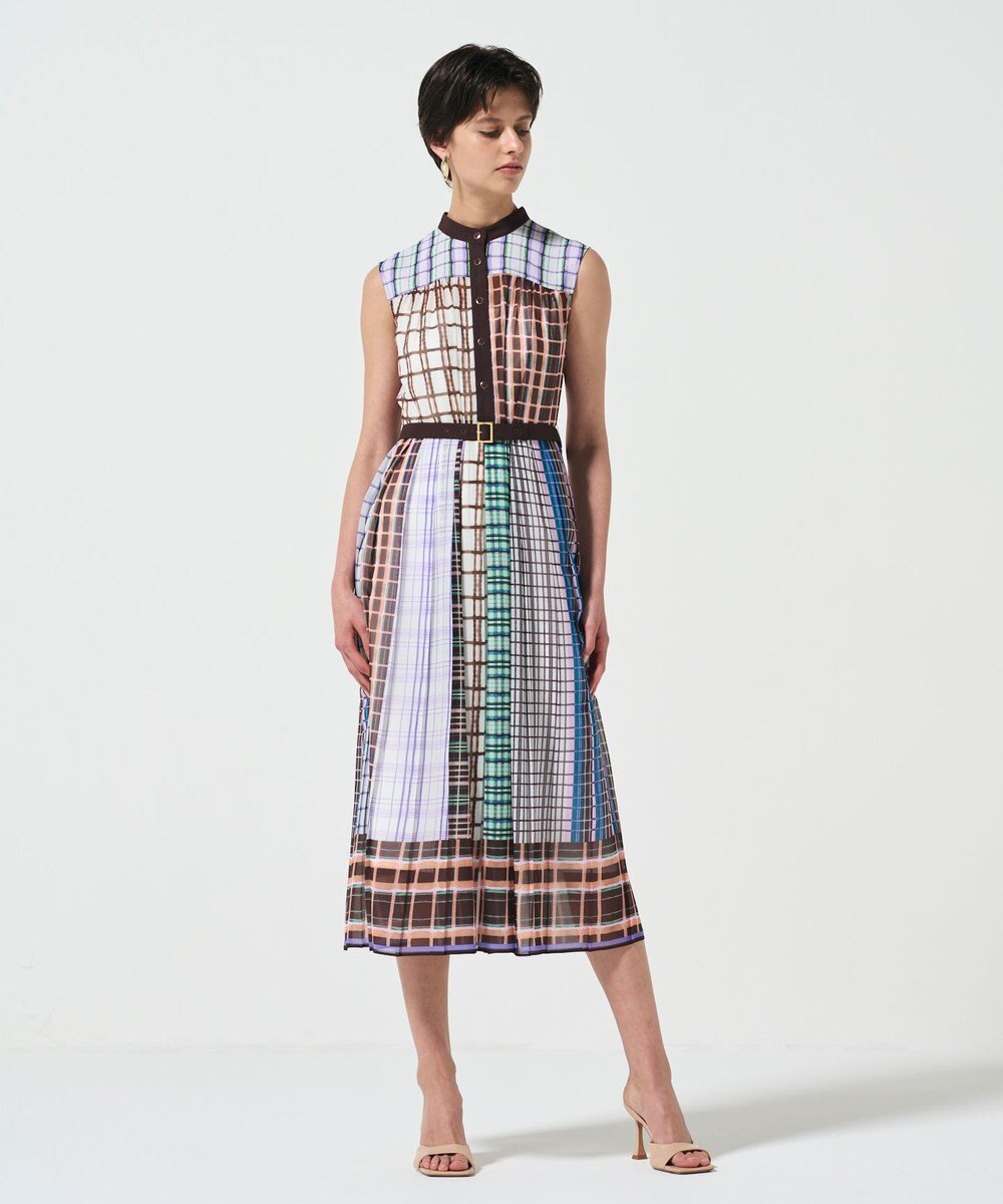 GRACE CONTINENTAL マルチチェックワンピース 