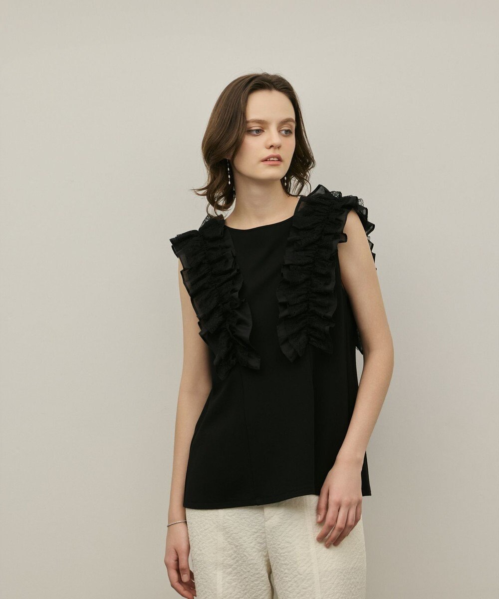 GRACE CONTINENTAL フリル切替カットトップ 
