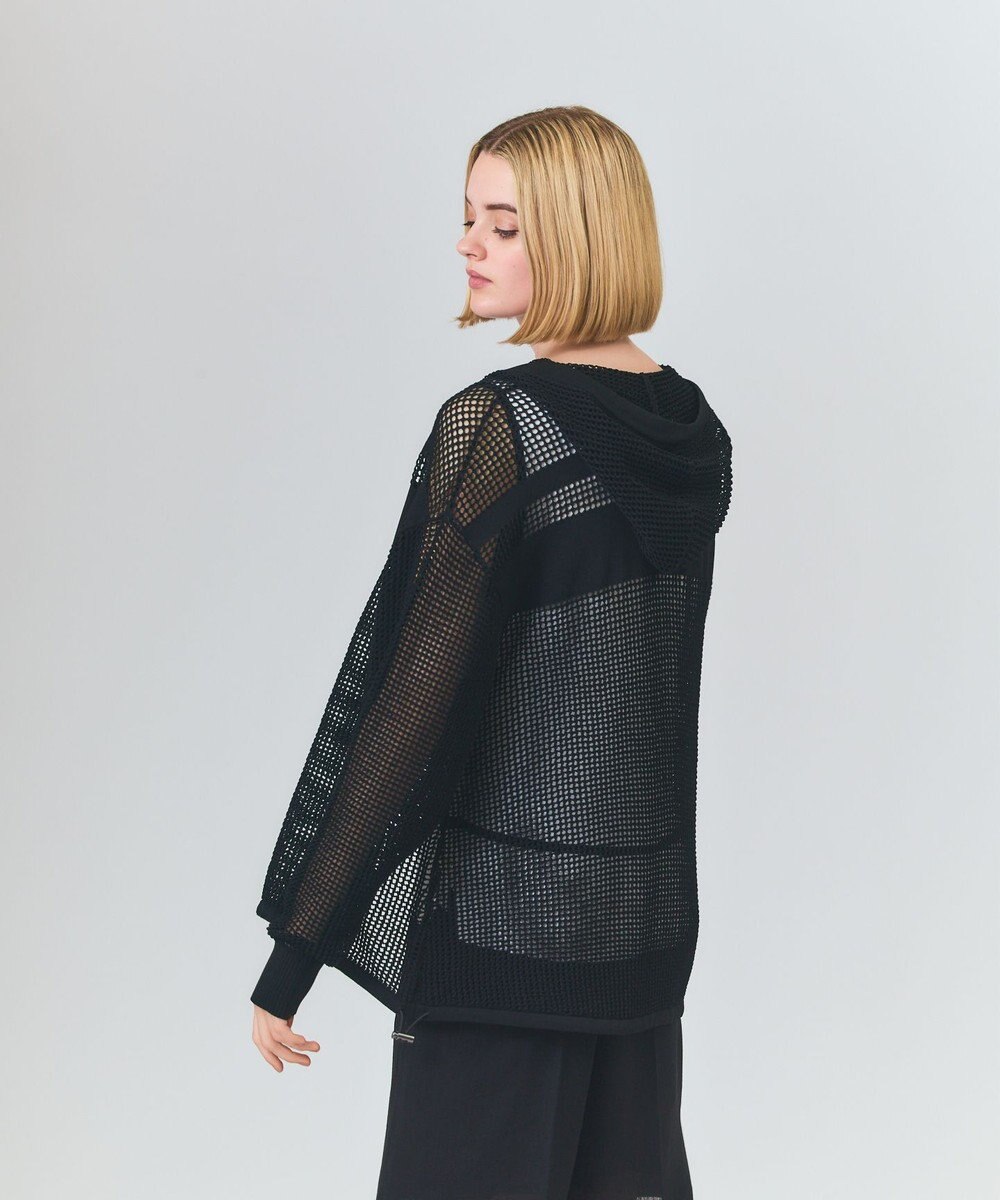 GRACE CONTINENTAL ボーダーメッシュフーディ